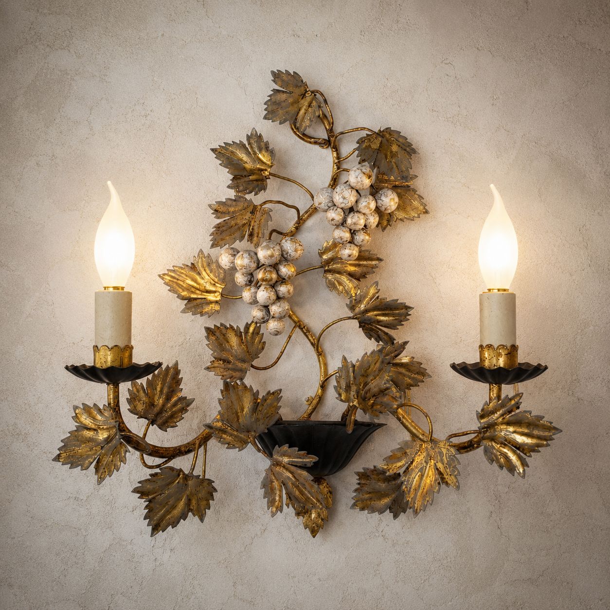 Vintage Handcrafted Iron Wall light
