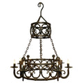 Hand-Made French Wrought Iron Chandelier