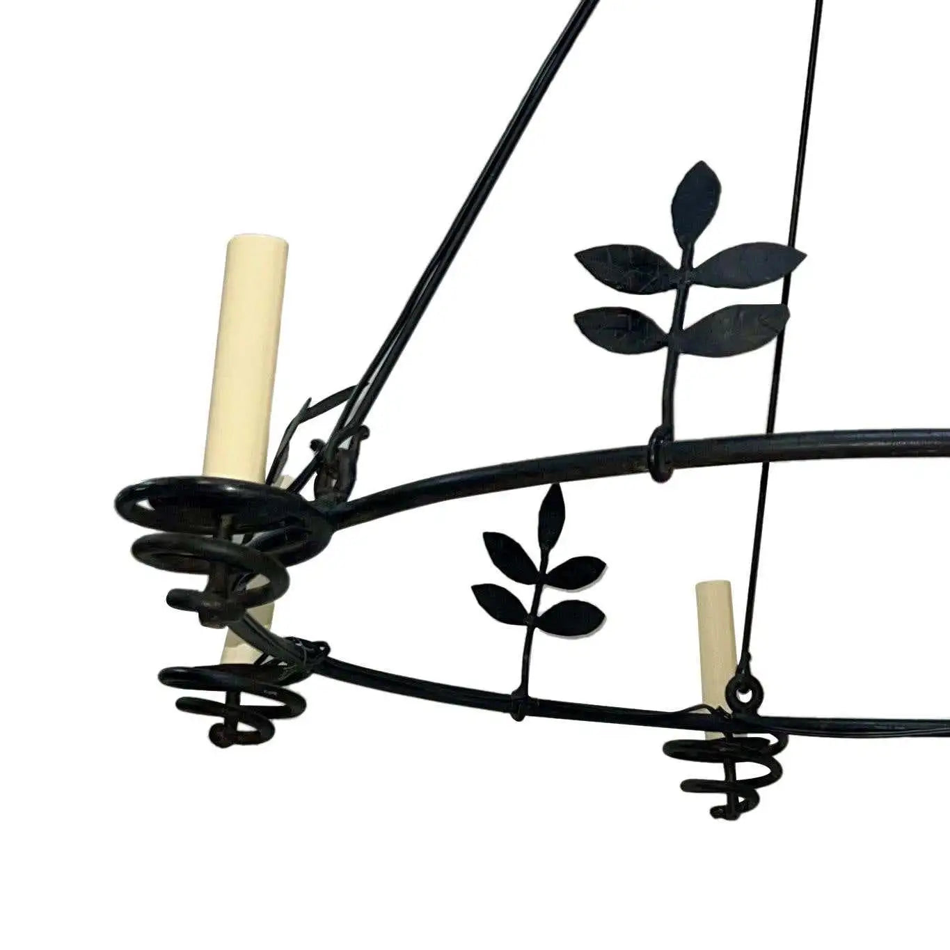 Wrought Iron Swedish Chandelier