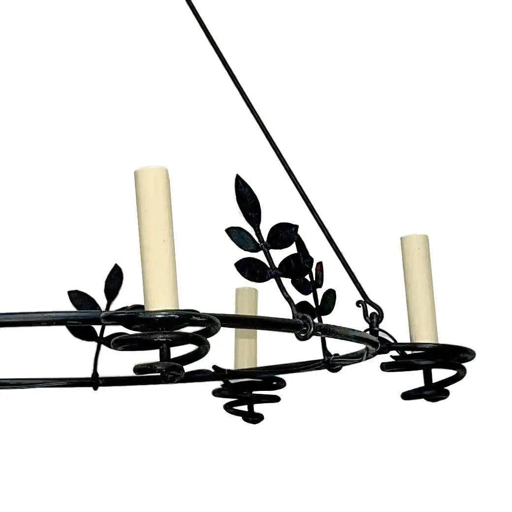 Wrought Iron Swedish Chandelier