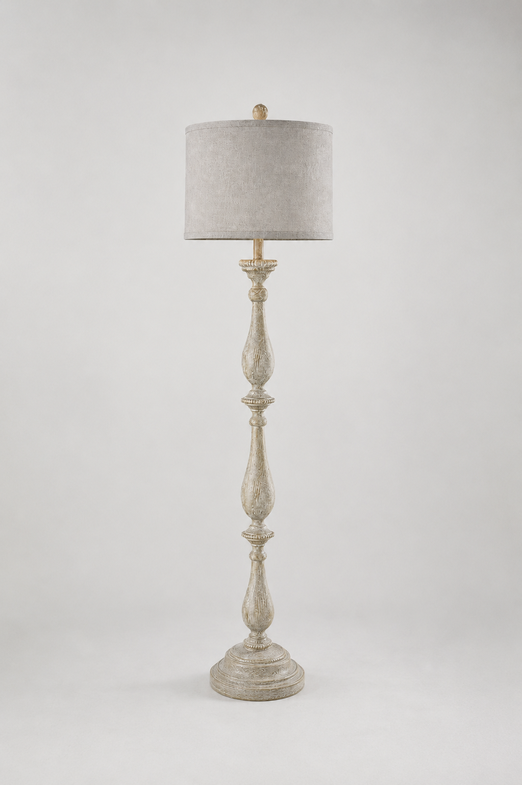 Whitewash Heritage Floor Lamp