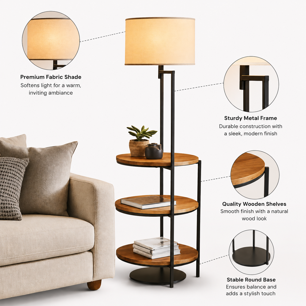 Haven Shelf Floor Lamp