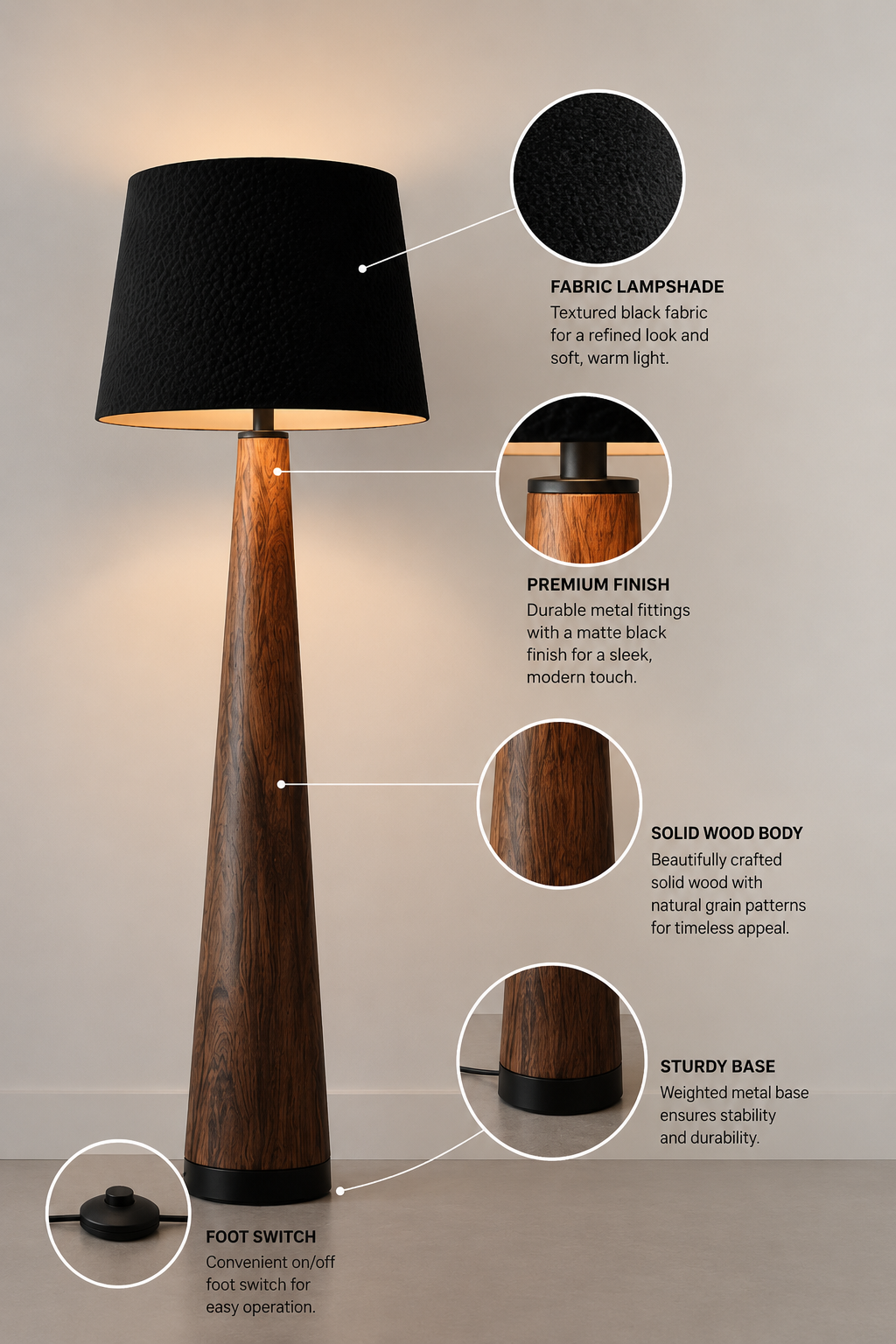TIMBER GLOW Floor Lamp