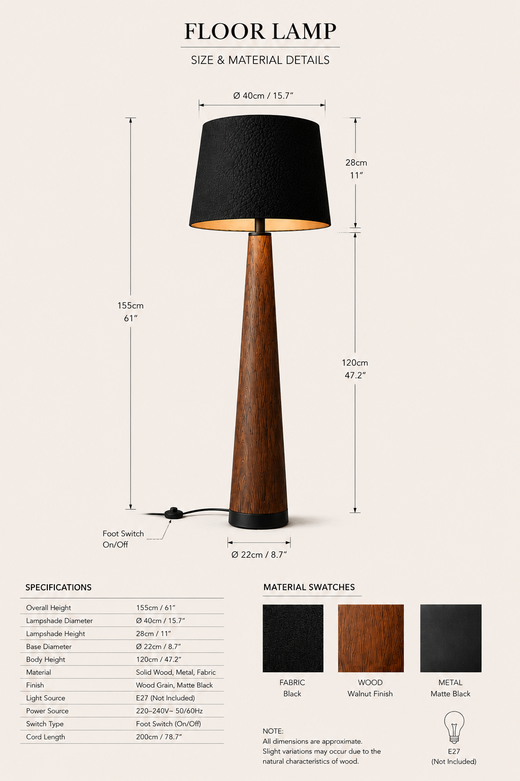 TIMBER GLOW Floor Lamp