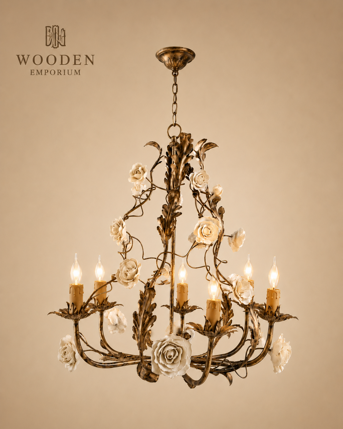 Antique Rosevine Chandelier