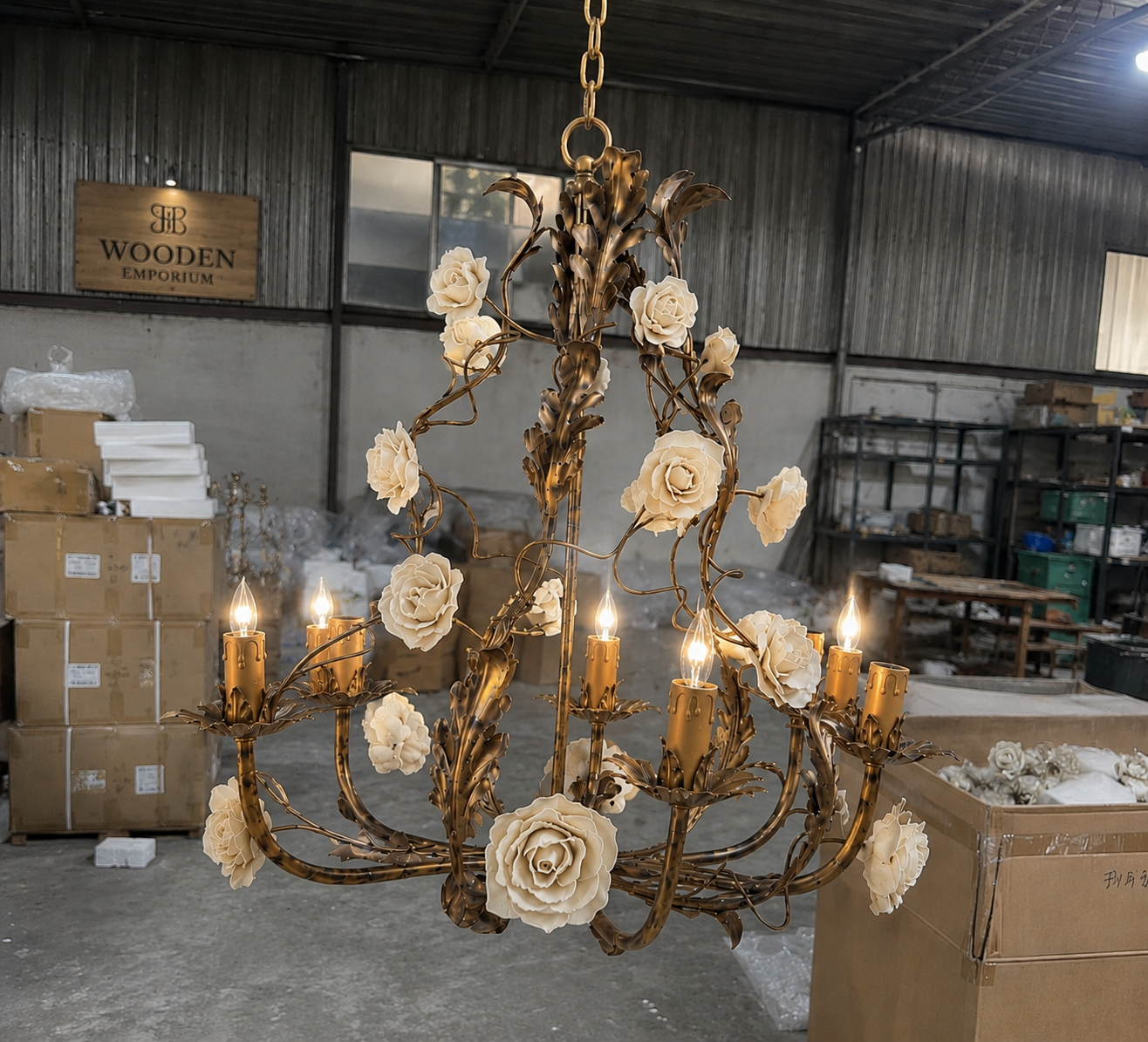 Antique Rosevine Chandelier