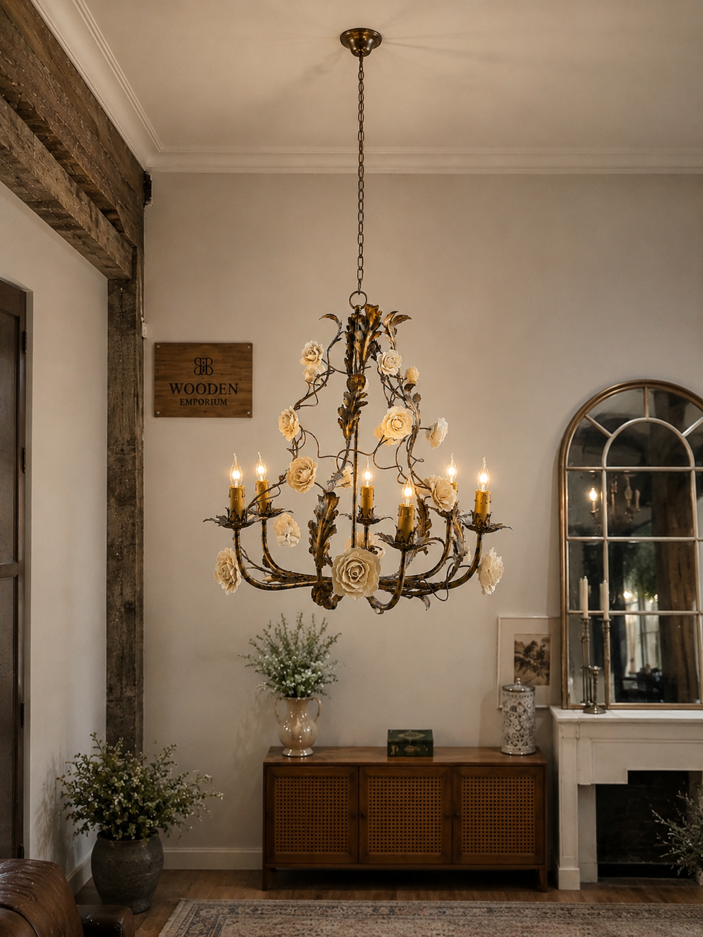 Antique Rosevine Chandelier