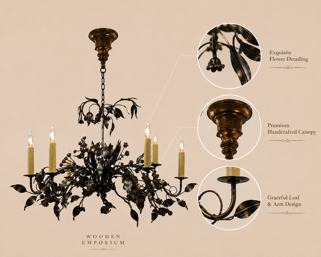 Midnight Blossom Chandelier