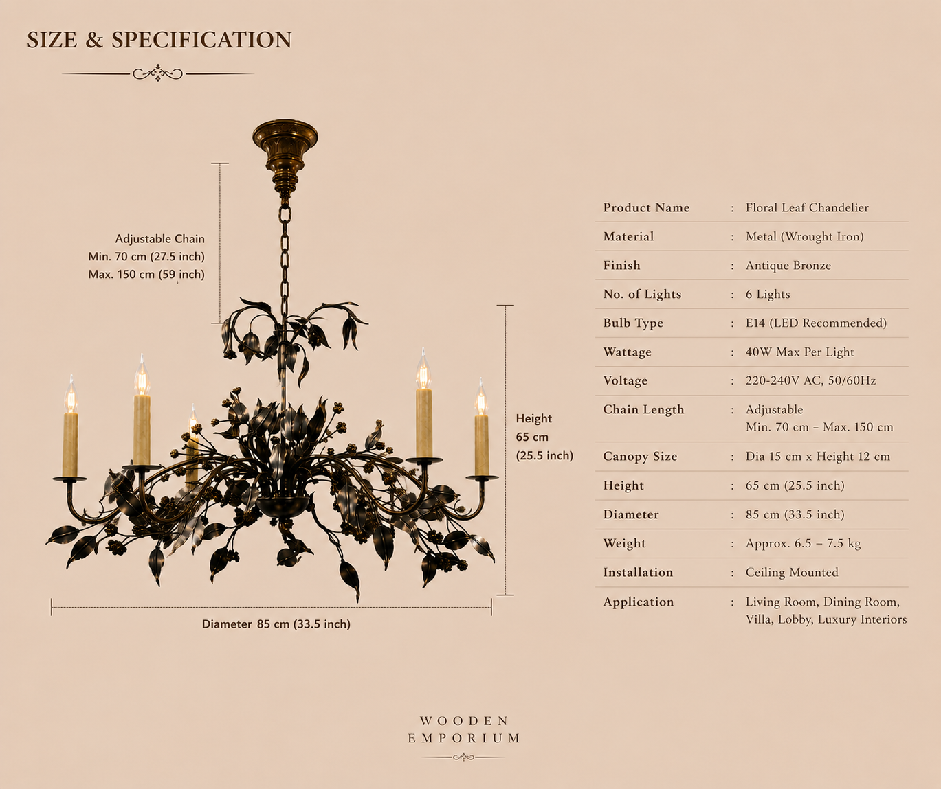Midnight Blossom Chandelier