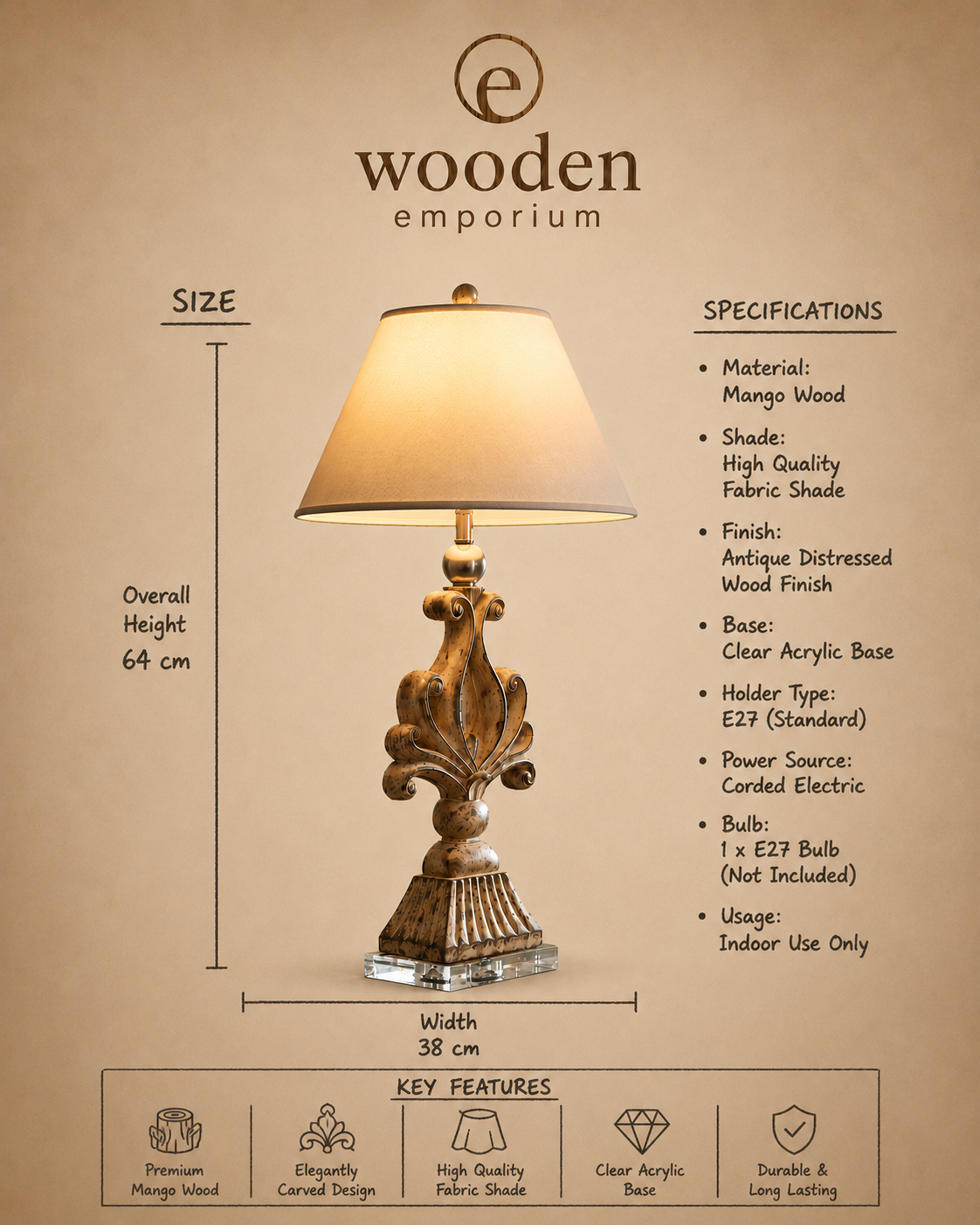 Regal Crest Table Lamp