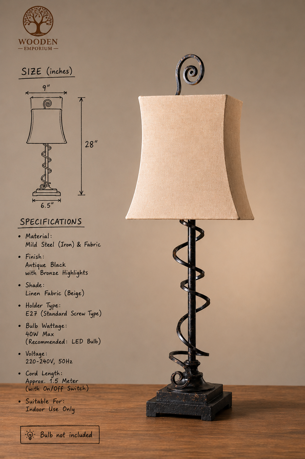 Blackthorn Library Lamp