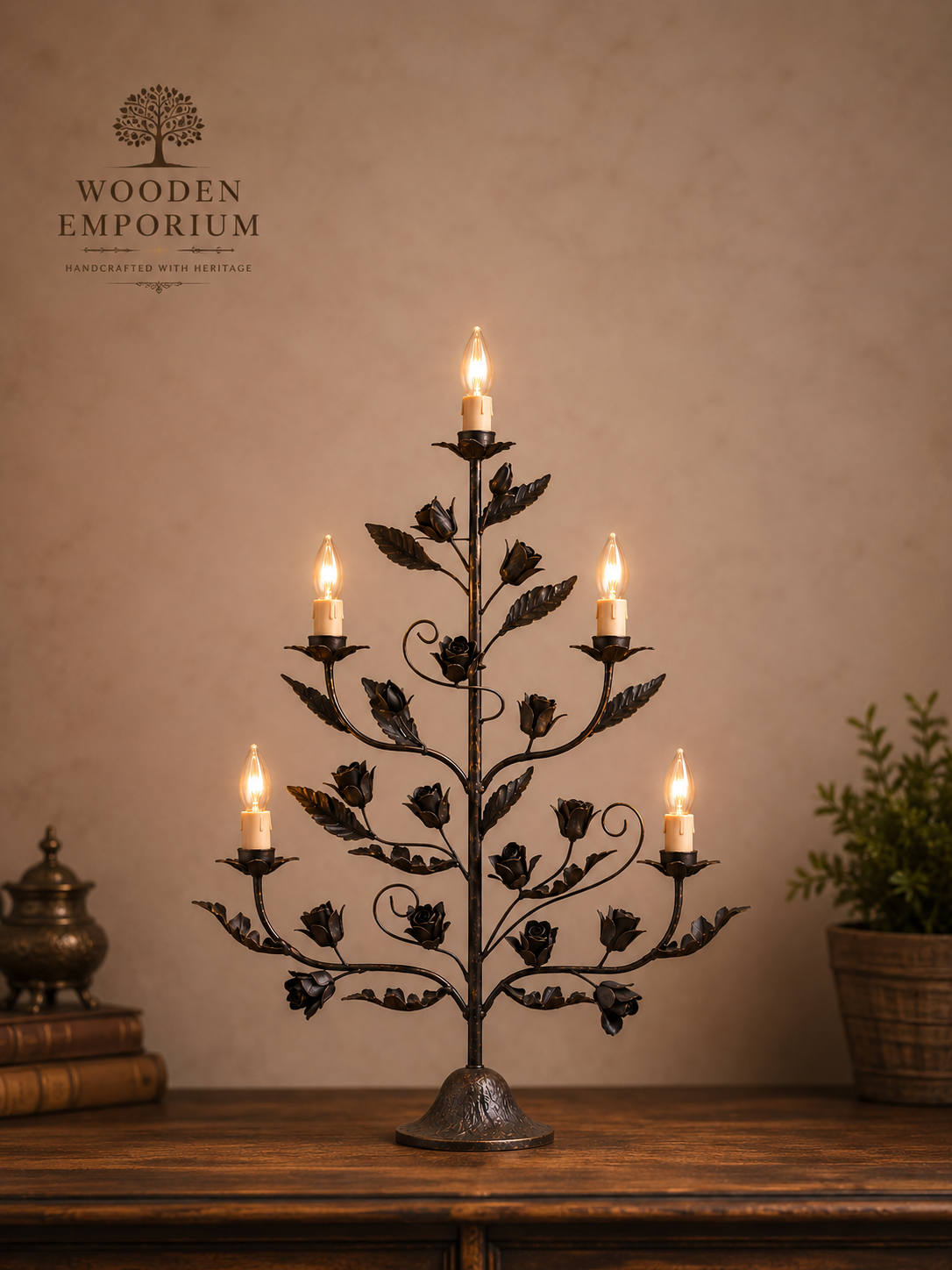 Victorian Rose Tree Lamp
