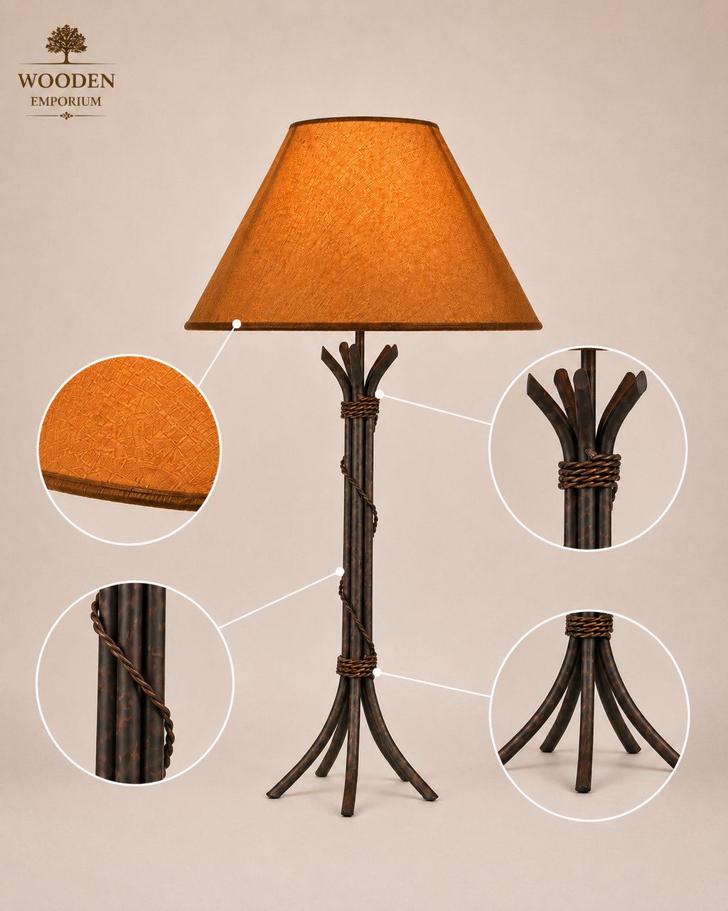 Ironwood Twist Lamp