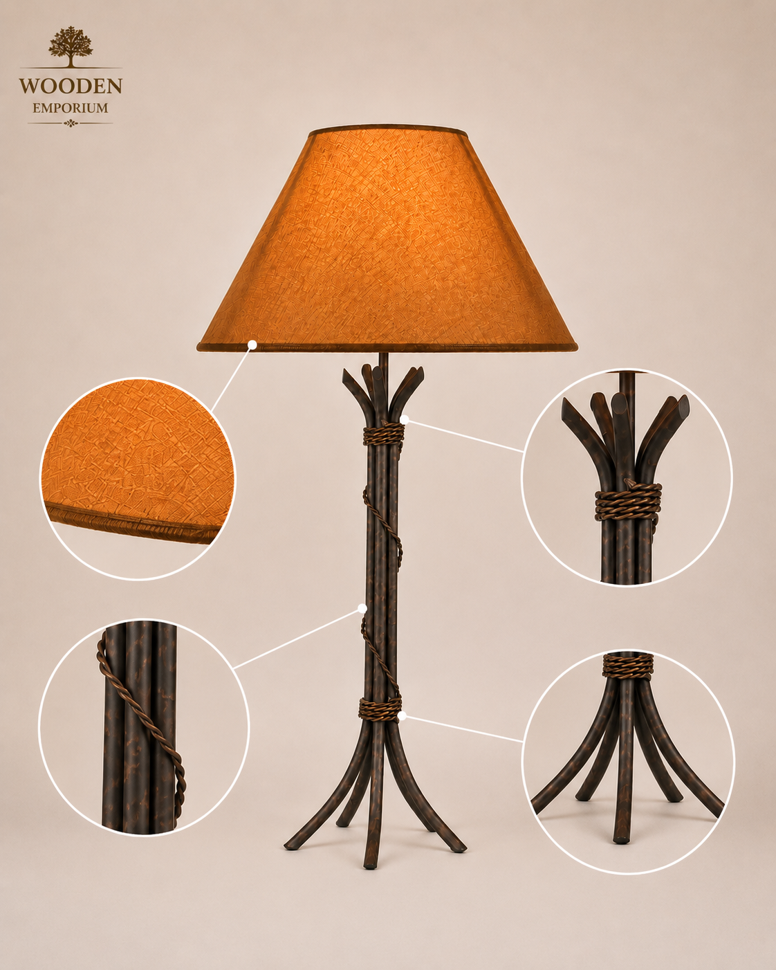 Ironwood Twist Lamp
