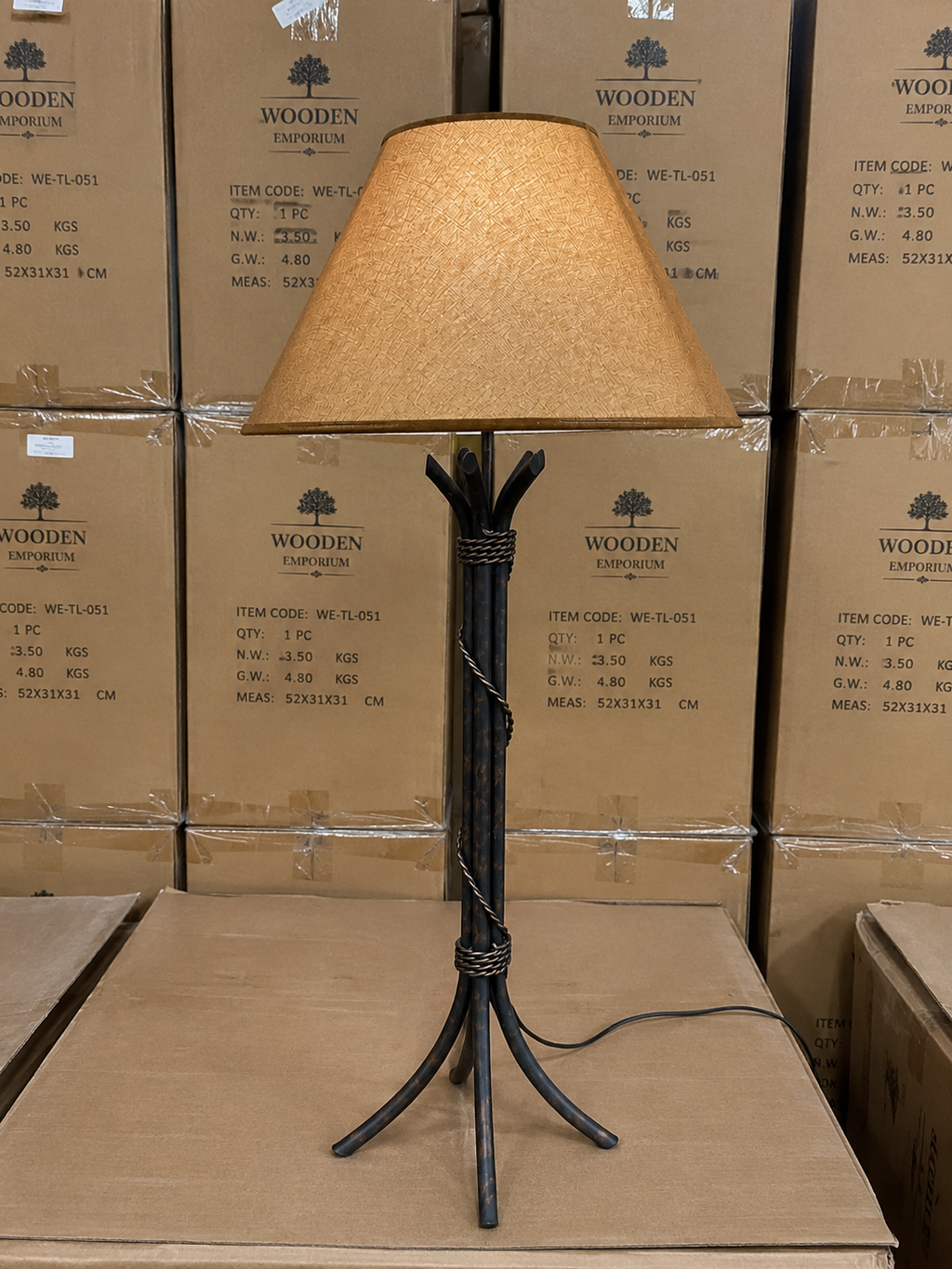 Ironwood Twist Lamp