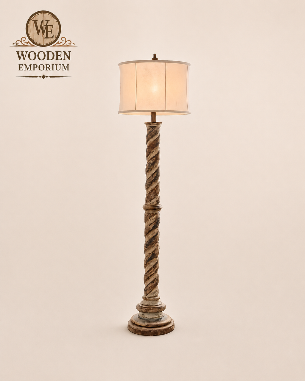 Twisted Timber Floor Lamp