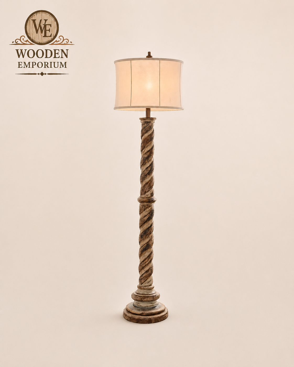 Twisted Timber Floor Lamp