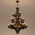 Teakwood Majesty Multi-Tier Chandelier