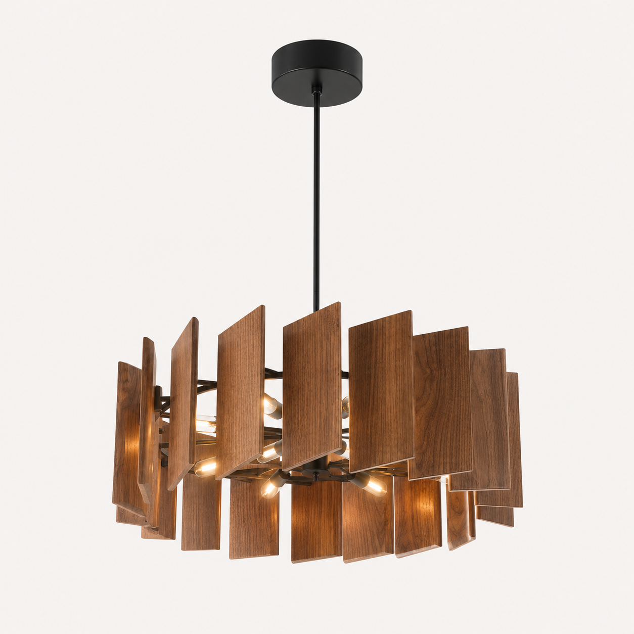Wooden Emporium – Timber Forge Halo Chandelier