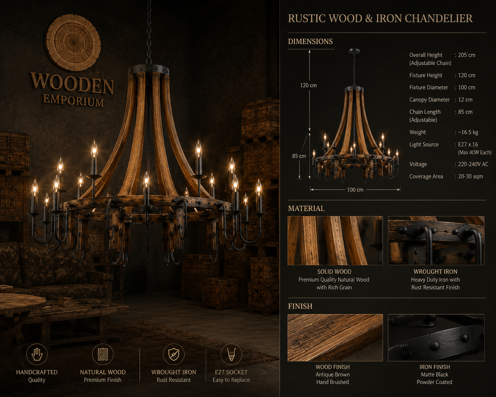 Rustic Darbar Grand Chandelier