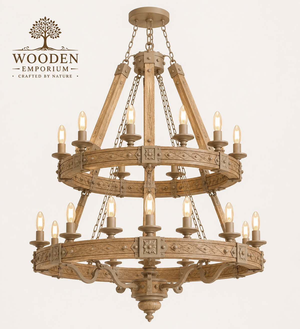 Rustic Haven Two-Tier Chandelier