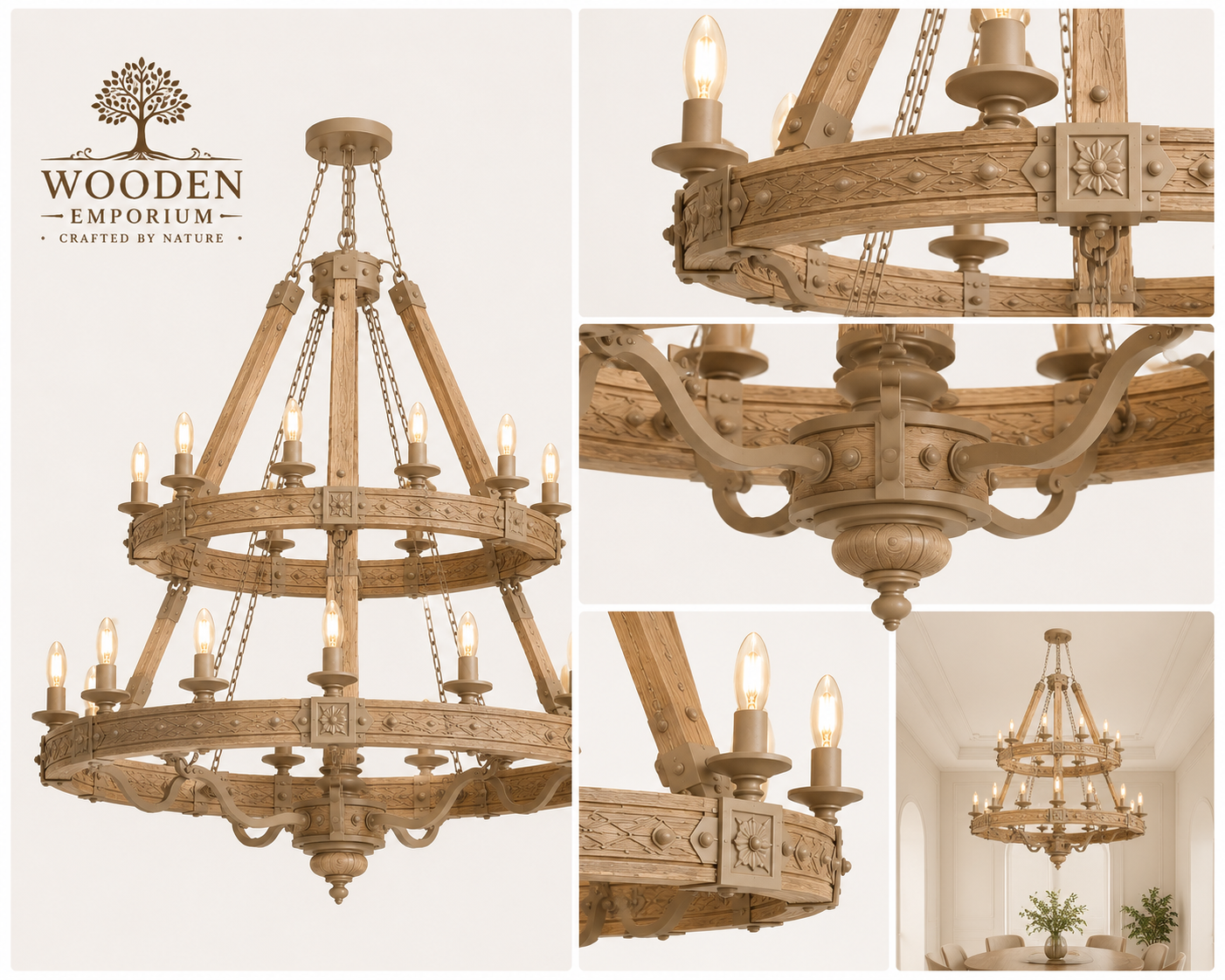 Rustic Haven Two-Tier Chandelier
