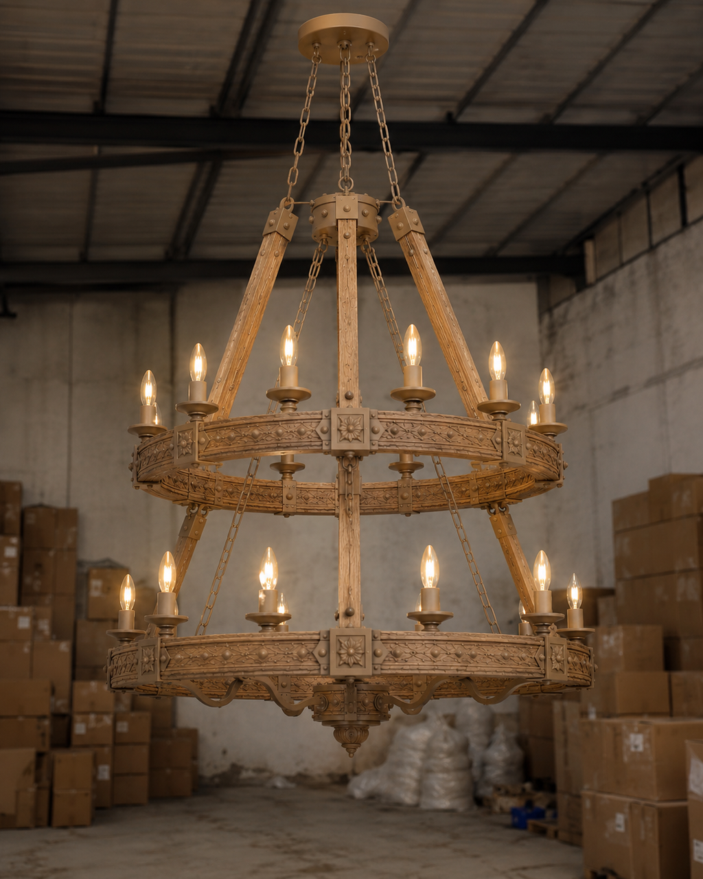 Rustic Haven Two-Tier Chandelier