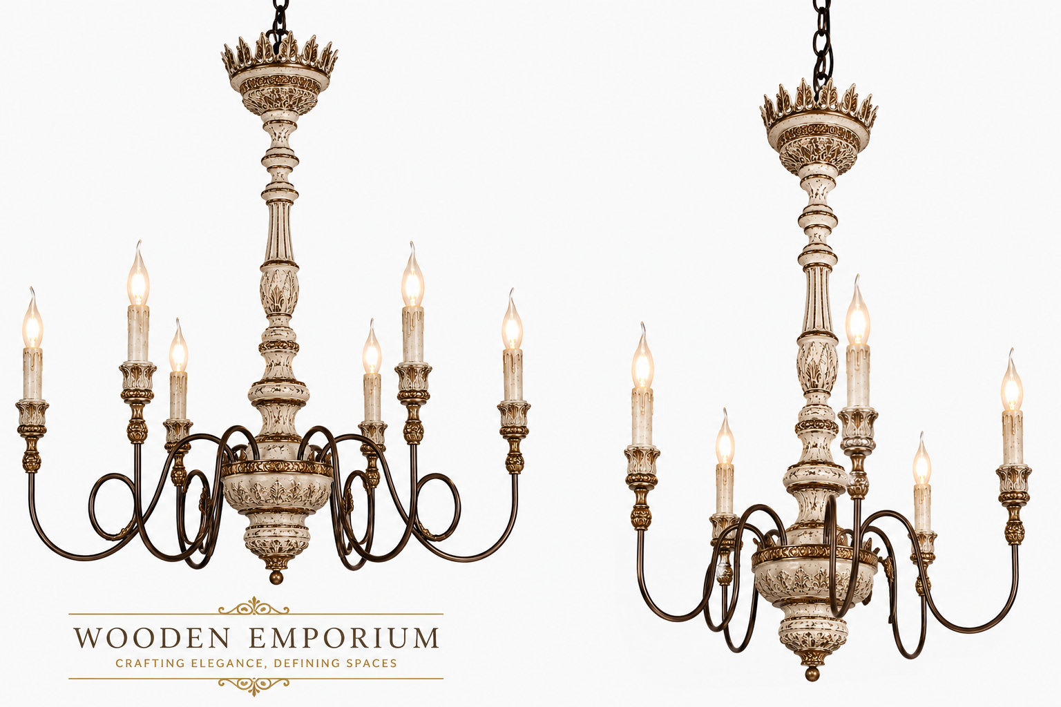 Wooden Emporium Regal Crown Heritage Chandelier