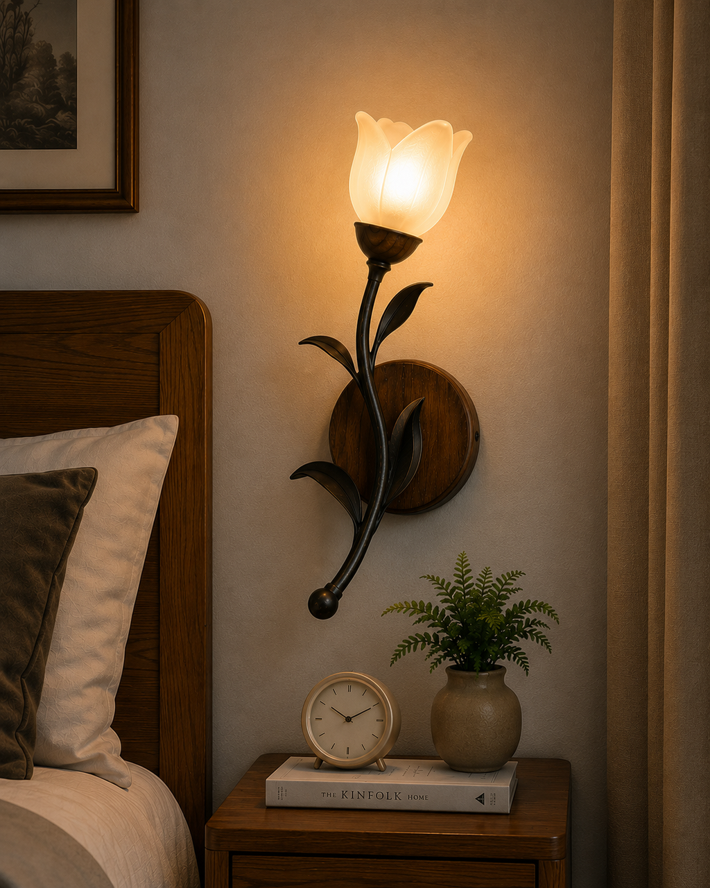 Woodland Tulip antique wall light