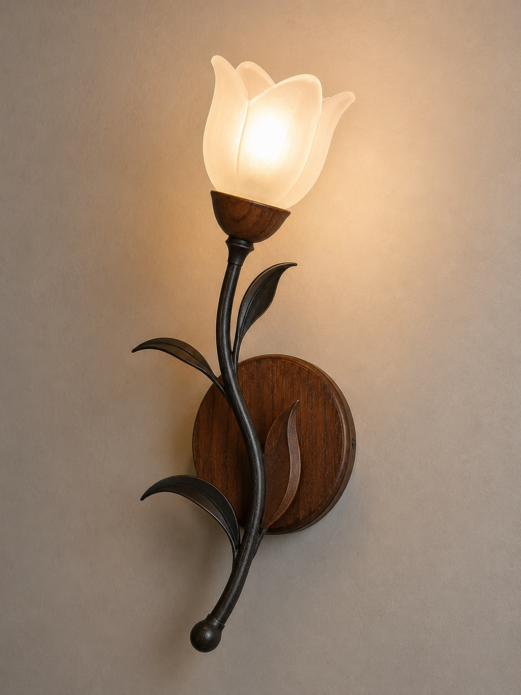 Woodland Tulip antique wall light