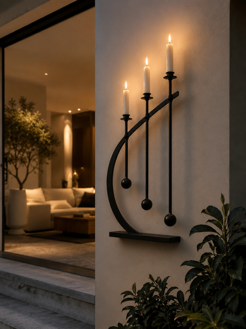 Lunar Curve Wall Light by wooden emporium