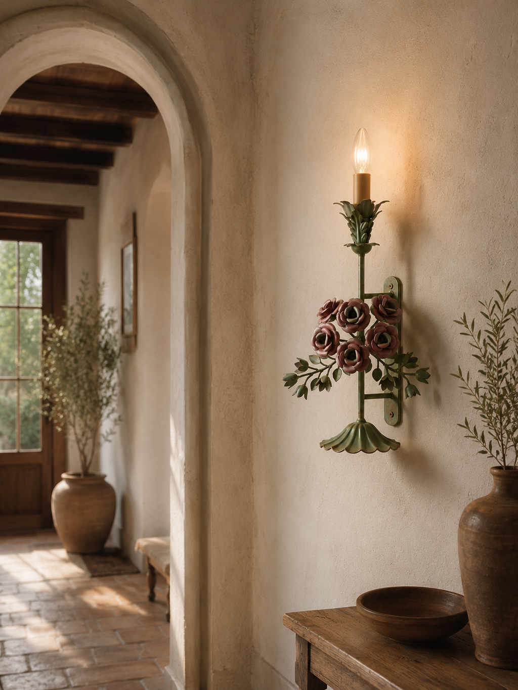 Florentia Wall Light by wooden emporium