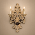 Vintage Crown Wooden Wall Lamp