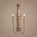 Wooden Crown Wall Lamp