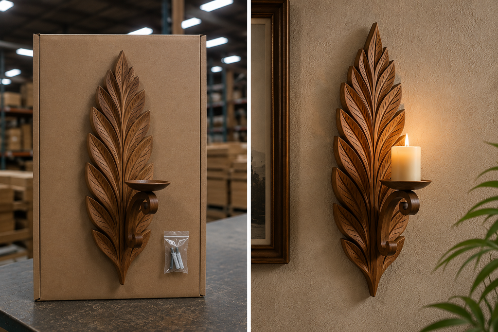 Carved Leaf Wall Decor
