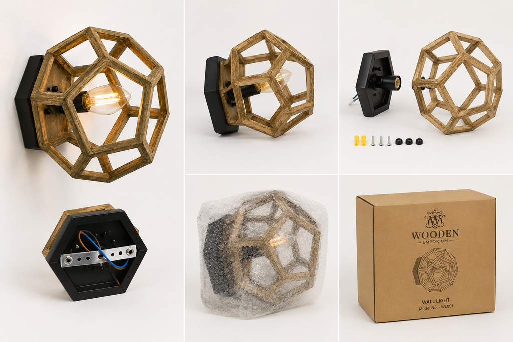 HexaWood Wall Lamp