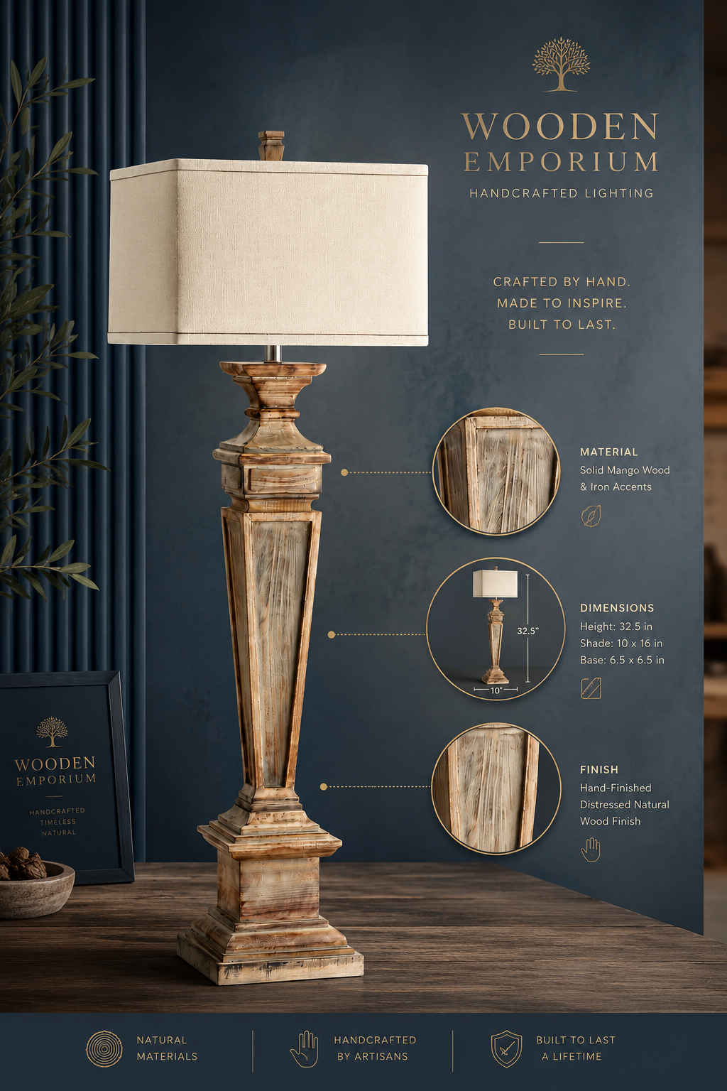 Timber Crown Floor Lamp