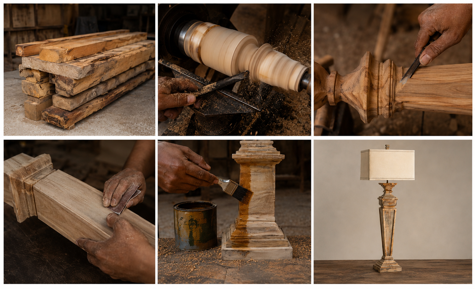 Timber Crown Floor Lamp