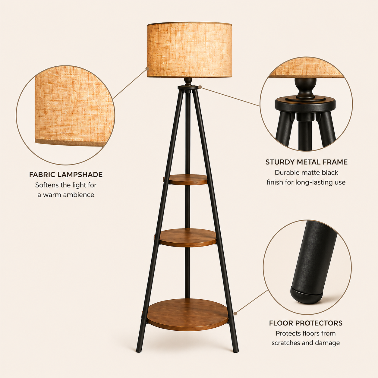 Haven Shelf Floor Lamp