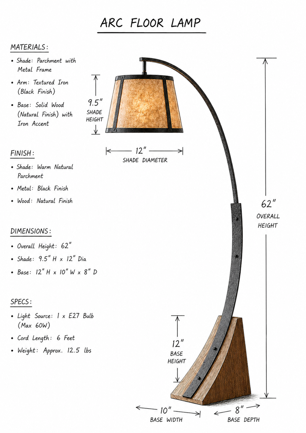 The Artisan Arc floor lamp