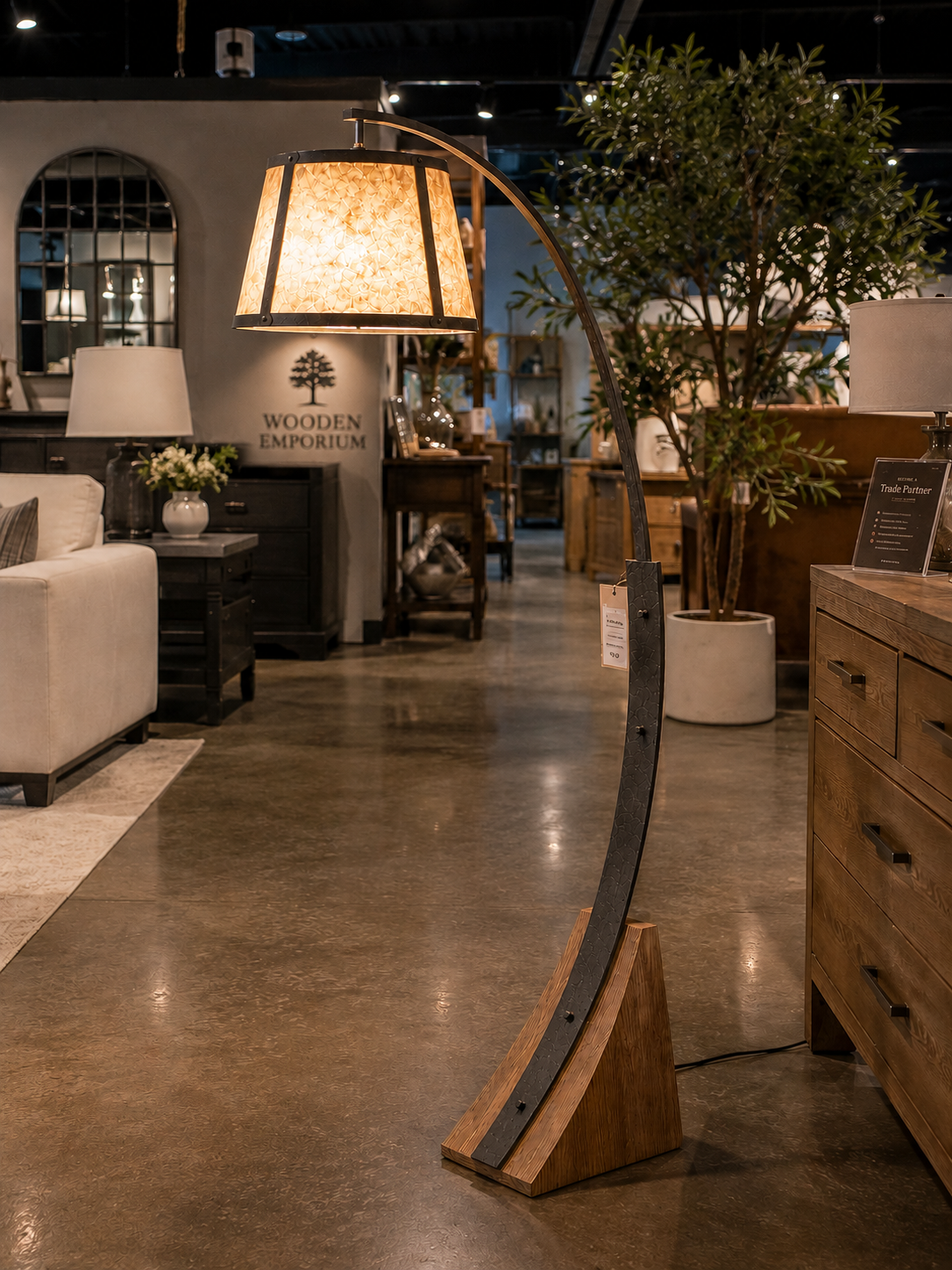 The Artisan Arc floor lamp