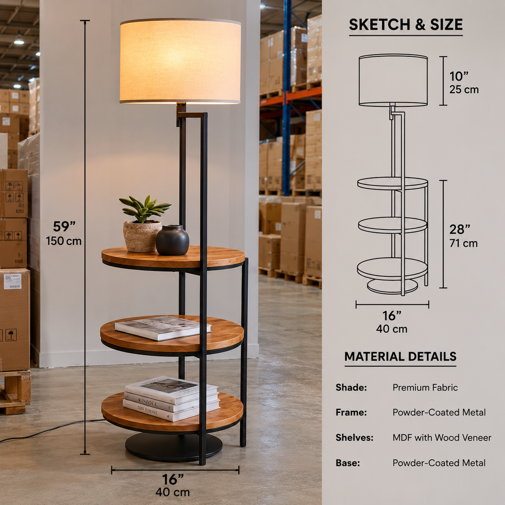 Haven Shelf Floor Lamp