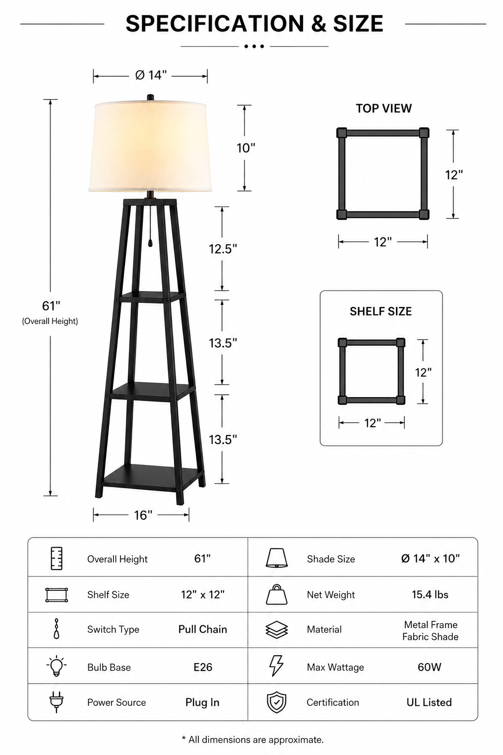 Alden Tower Floor Lamp