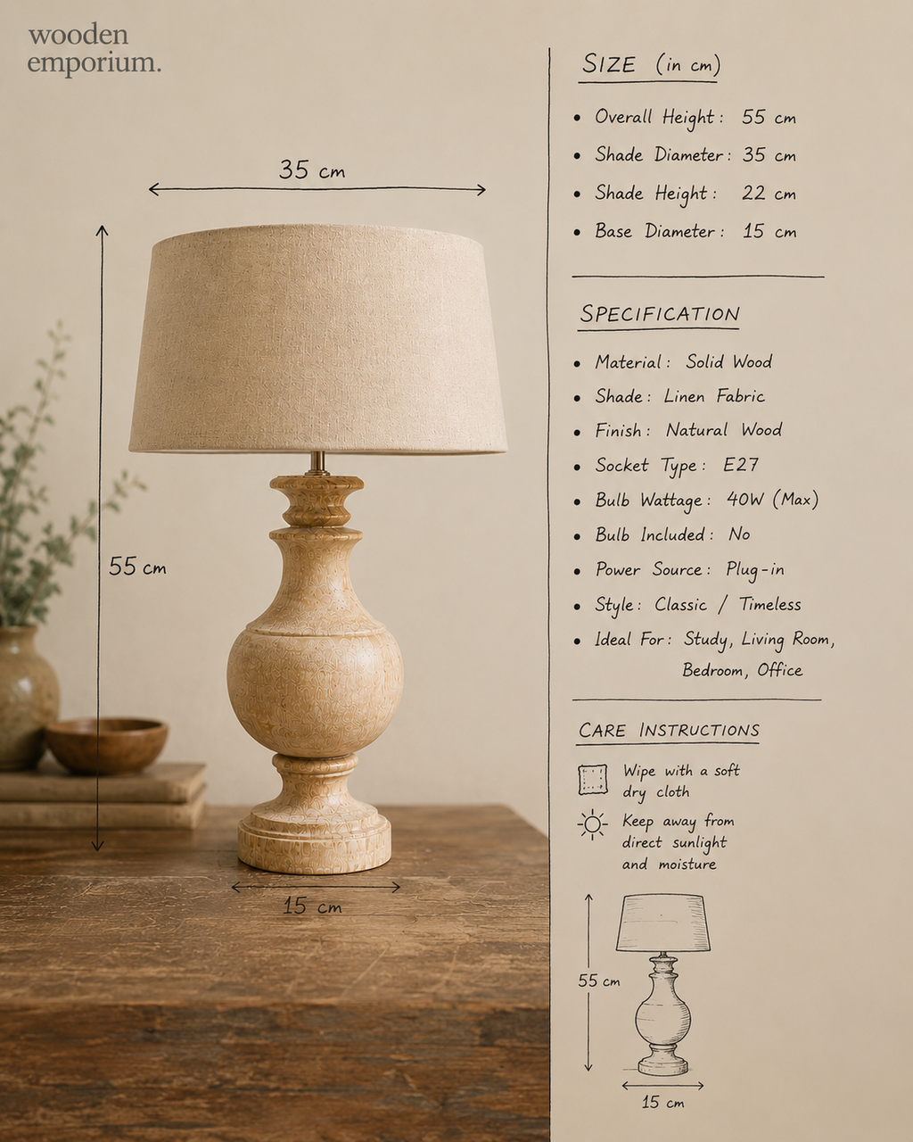 "Willow Heritage Table Lamp"
