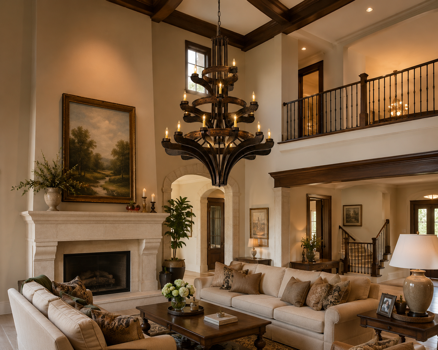 Teakwood Majesty Multi-Tier Chandelier