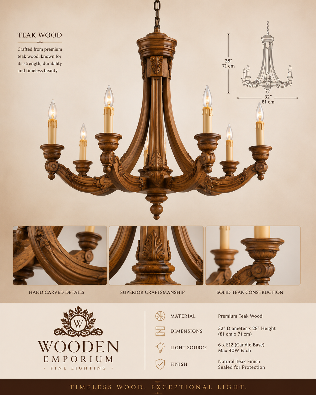 The rustic royale chandelier