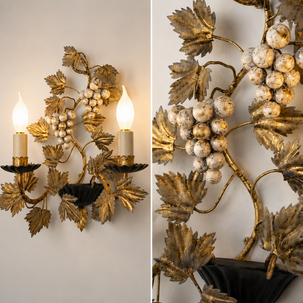 Antique Grapevine Wall Light