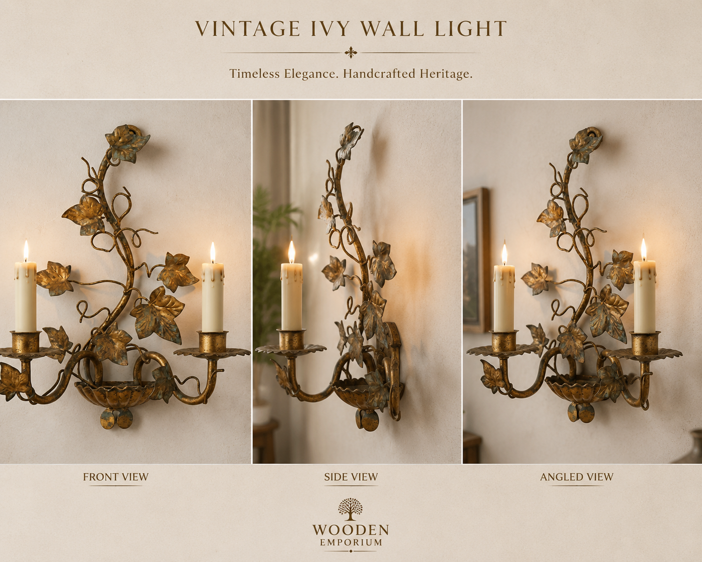Verona Gold Patina Sconce