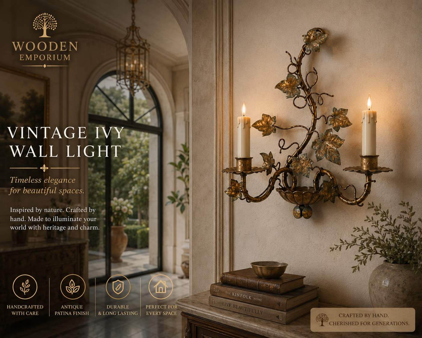 Verona Gold Patina Sconce