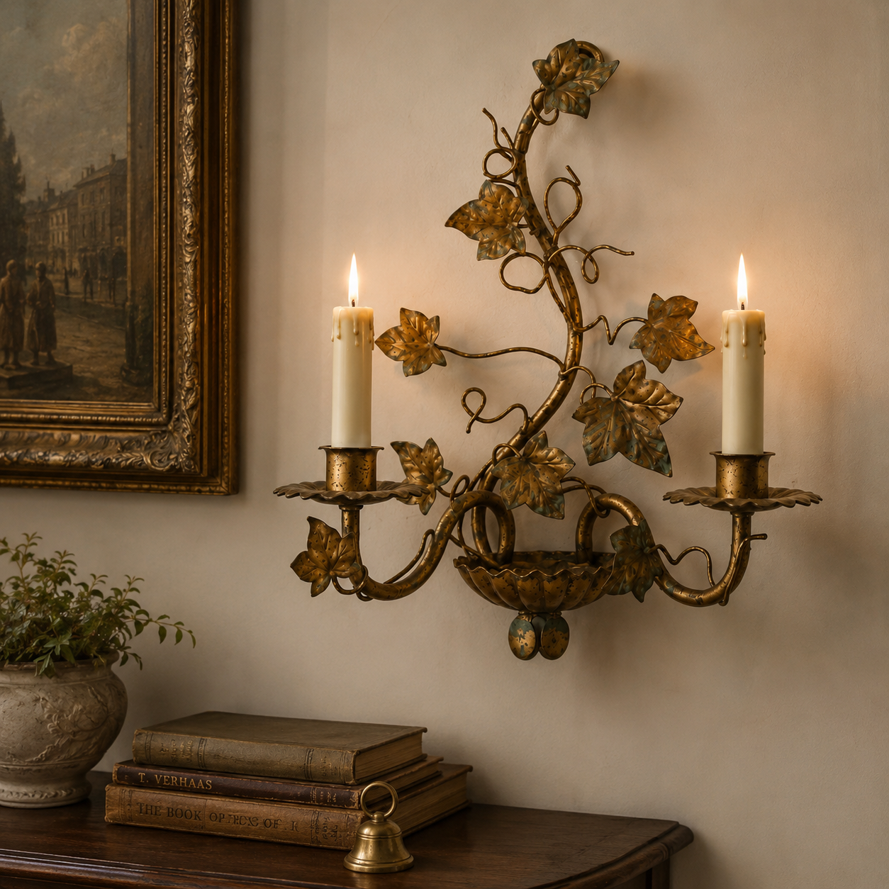 Verona Gold Patina Sconce